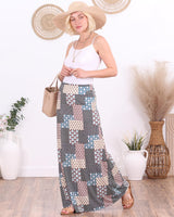 Popana Womens Long Maxi Skirt - Made in USA Long Skirts for Women Trendy - Casual Convertible Sundress Plus Size Maxi Skirt