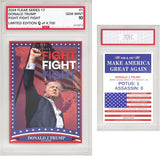 Fight! Assassination President Donald Trump Trading Card 2024 | MAGA Patriot Election Donald Trump Graded Gem Mint Collectible Gifts GOP Made in America Gifts, Trump Memorabilia Limited Edition
