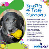 SodaPup Honey Pot – Durable Dog Treat Dispenser & Enrichment Toy Made in USA from Non-Toxic, Pet Safe, Food Safe Natural Rubber Material for Mental Stimulation, Problem Chewing, Calming Nerves, & More