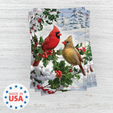 Masterpiece Sparkling Santa Christmas Cards / 16 Festive Holiday Cards Set With White Envelopes / 5 5/8" x 7 7/8" Winter Gold Foil Greeting Cards With Inside Verse/Made In The USA