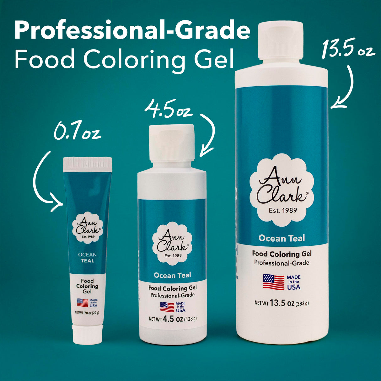 Ann Clark Super Red Food Coloring Gel Large 4.5 oz Professional Grade Made in USA