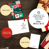 Merry Christmas Cards for Business & Family (Variety Pack 4 Holiday Designs) Greeting Card Set Pack of 20 Holiday Cards with Envelopes (5x7 inch - A7) Office, Work, Employees & Clients VP2405