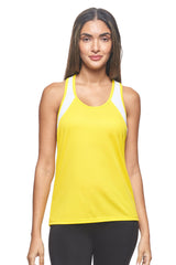 Expert Brand USA-Made Women's Oxymesh Dry Fit Sleeveless Tank Top Athletic Shirt