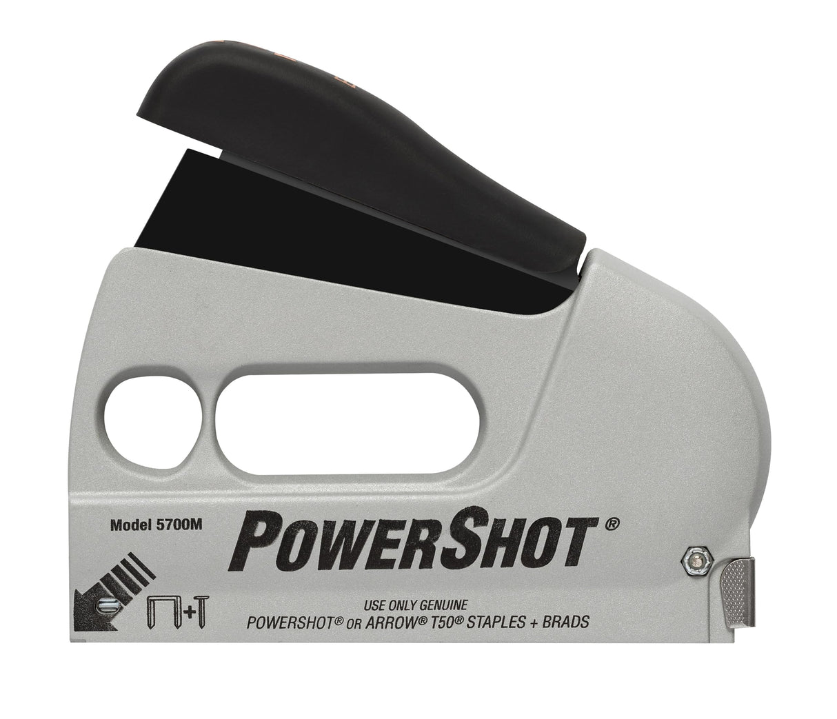 Arrow 5700 PowerShot Heavy Duty 2-In-1 Staple and Nail Gun for Wood, Upholstery, Furniture, Crafts, Fits 1/4", 5/16”, 3/8", 1/2", or 9/16" Staples and 5/8” or 9/16” Brad Nails