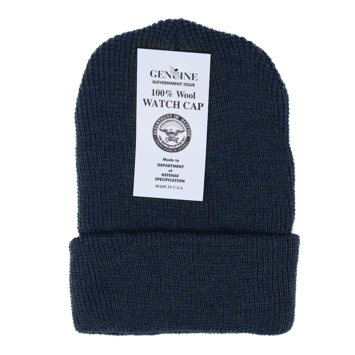 Warm Winter Watch Cap 100% Wool Beanie Made in USA to Military Specifications