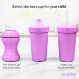 Re-Play Made in USA 10 Oz. Sippy Cups for Toddlers, Pack of 4 - Reusable Spill Proof Cups for Kids, Dishwasher/Microwave Safe - Hard Spout Sippy Cups for Toddlers 3.13" x 6.25", Desert Roses