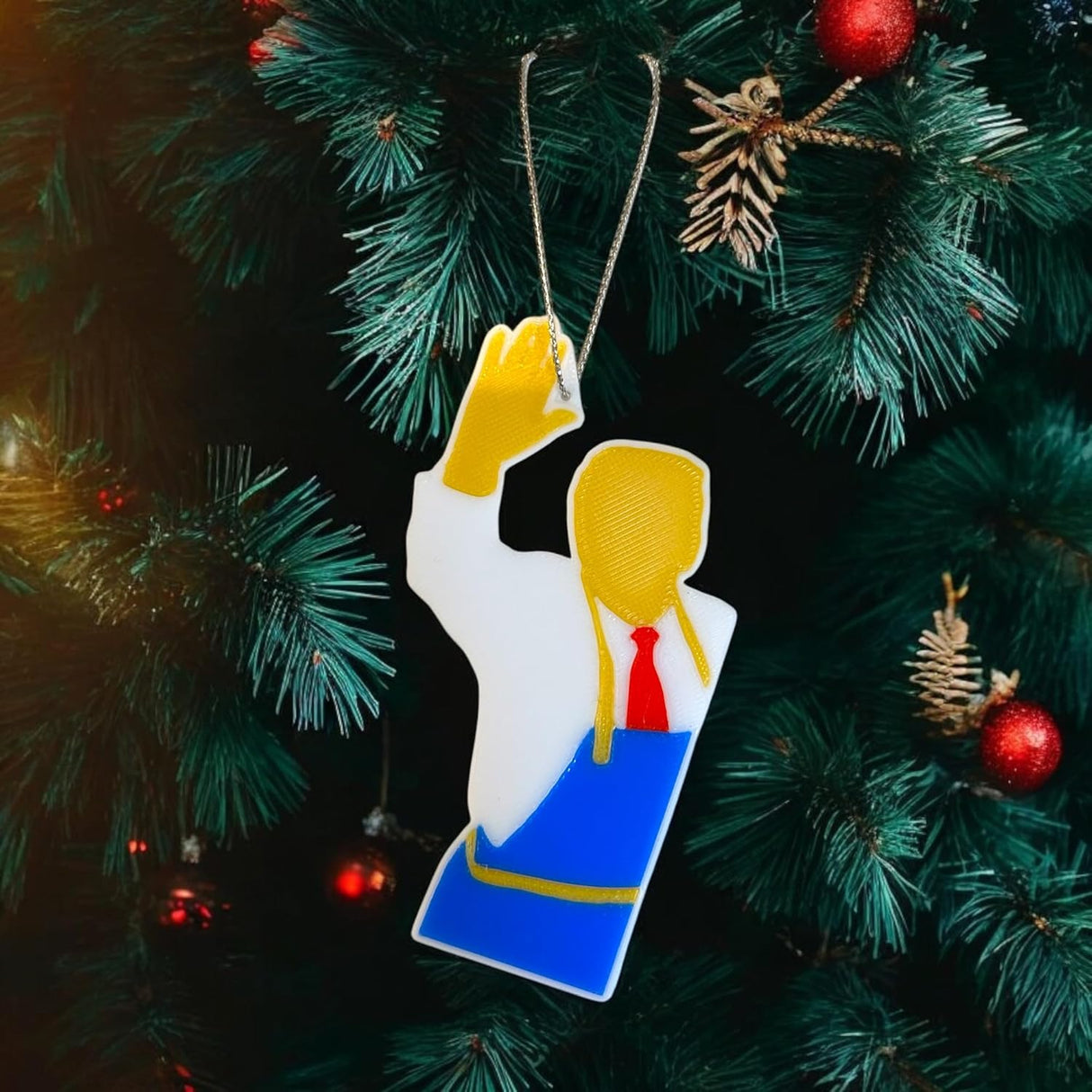 Donald Trump Christmas Ornament magadonalds, Made in USA, Make Christmas Great Again, Funny MAGA Christmas Ornaments, Secret Santa White Elephant Meme Inspired Gift