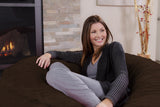 Chill Sack Bean Bag Chair: Giant 5' Memory Foam Furniture Bean Bag - Big Sofa with Soft Micro Fiber Cover - Black