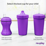 Re-Play Made in USA 10 Oz. Sippy Cups for Toddlers, Pack of 4 - Reusable Spill Proof Cups for Kids, Dishwasher/Microwave Safe - Hard Spout Sippy Cups for Toddlers 3.13" x 6.25", Desert Roses