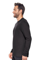 Expert Brand USA-Made Men's TriTec Activewear Performance Long Sleeve Crewneck Shirt