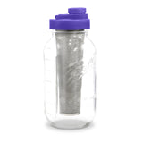 Brewing America Mason Jar Cold Brew Coffee Maker Infuser: Made in USA Wide Mouth Mason Jar with Screw Top Pour and Drinking Lid, Stainless Steel Filter - Coffee, Tea, Alcohol - 2 Quart 64 oz Blue Lid