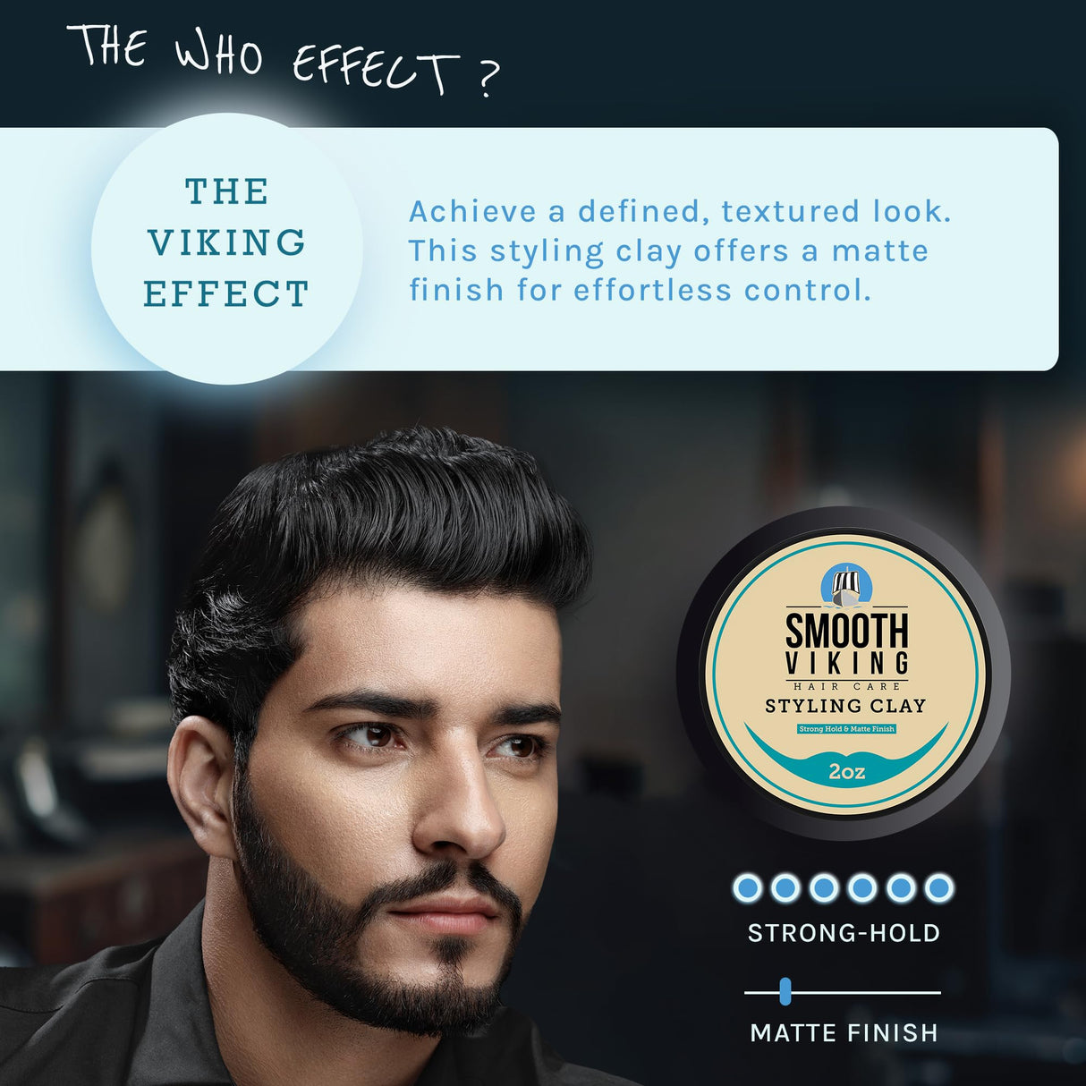Smooth Viking Forming Cream - High Hold Styling Cream for Matte Finish, Men's Hair Products, Hair Paste for Short, Curly and Long Hair, Made in USA, 2oz