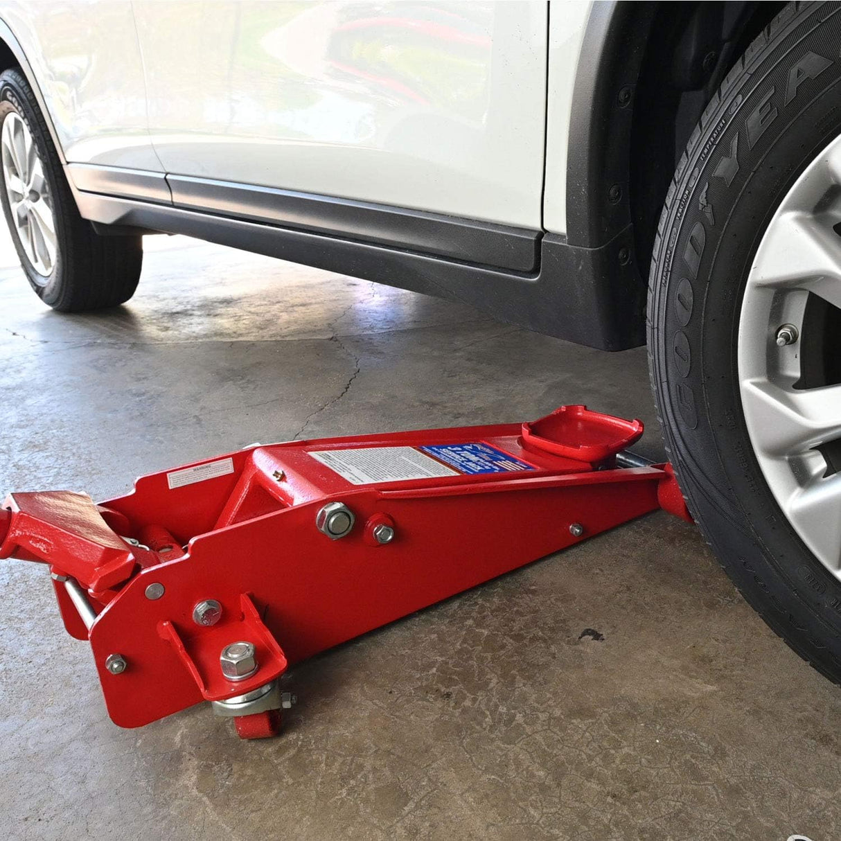 AL2300 Floor Jack 3 Ton - Professional Heavy Duty Hydraulic Car Truck SUV Service Jack, Red