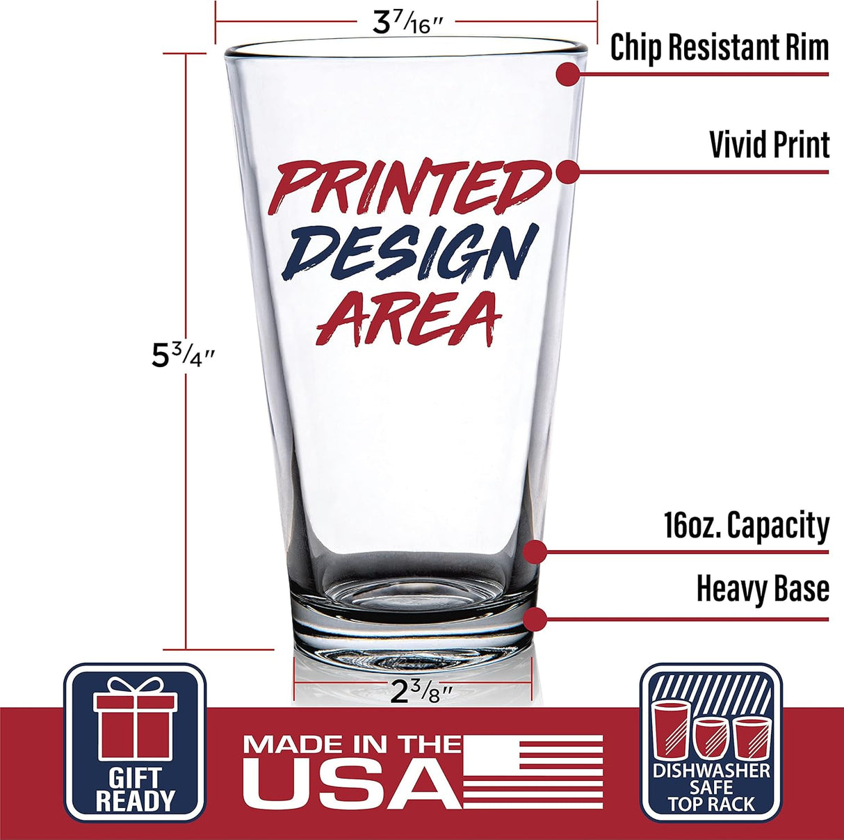 If You Don't Like Trump Then You Probably Won't Like Me | 16 oz Pint Glass | American US Patriotic Gift Set | Retirement Gift For Men