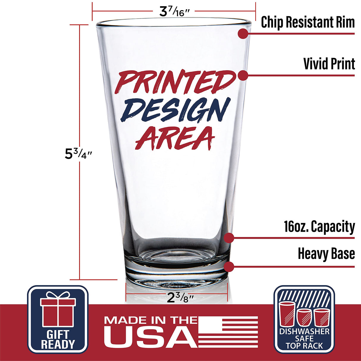 Trump 2024 Save America | American Flag Glass |16 oz Unique Beer Mug | Patriotic Old Fashioned Beer Tasting Guinness Pint Glasses For Men | Retirement Gifts For Men | Made In USA