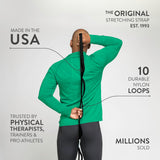 OPTP The Original Stretch Out Strap with Exercise Poster, USA Made Top Choice Stretch Out Straps for Physical Therapy, Yoga Stretching Strap or Knee Therapy Strap (XL)