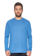 Expert Brand USA-Made Men's TriTec Activewear Performance Long Sleeve Crewneck Shirt