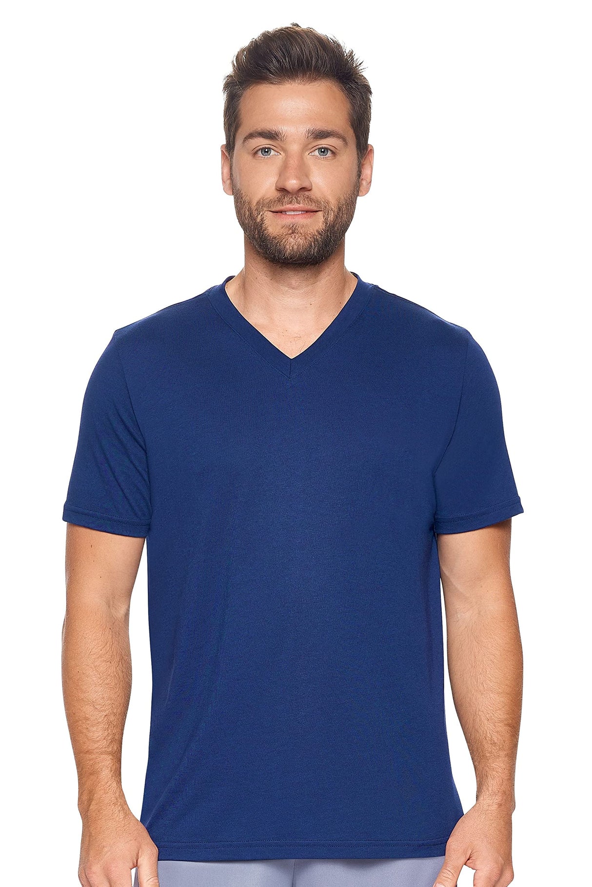 Expert Brand USA-Made Men's MoCA Cotton Blend V Neck T-Shirt