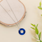 Bottled Up Designs Handmade Glass Hoop Necklace, Recycled Antique Bottles, Made in USA, Birthday Gifts, Mothers Day, Women, Anniversary (Cobalt 1960s Skin Cream Jar)