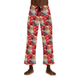 Merry Christmas Santa Trump Drawstring Holiday Polyester Made in U.S.A. Custom Made Men's Comfy Pajama Pants (AOP)