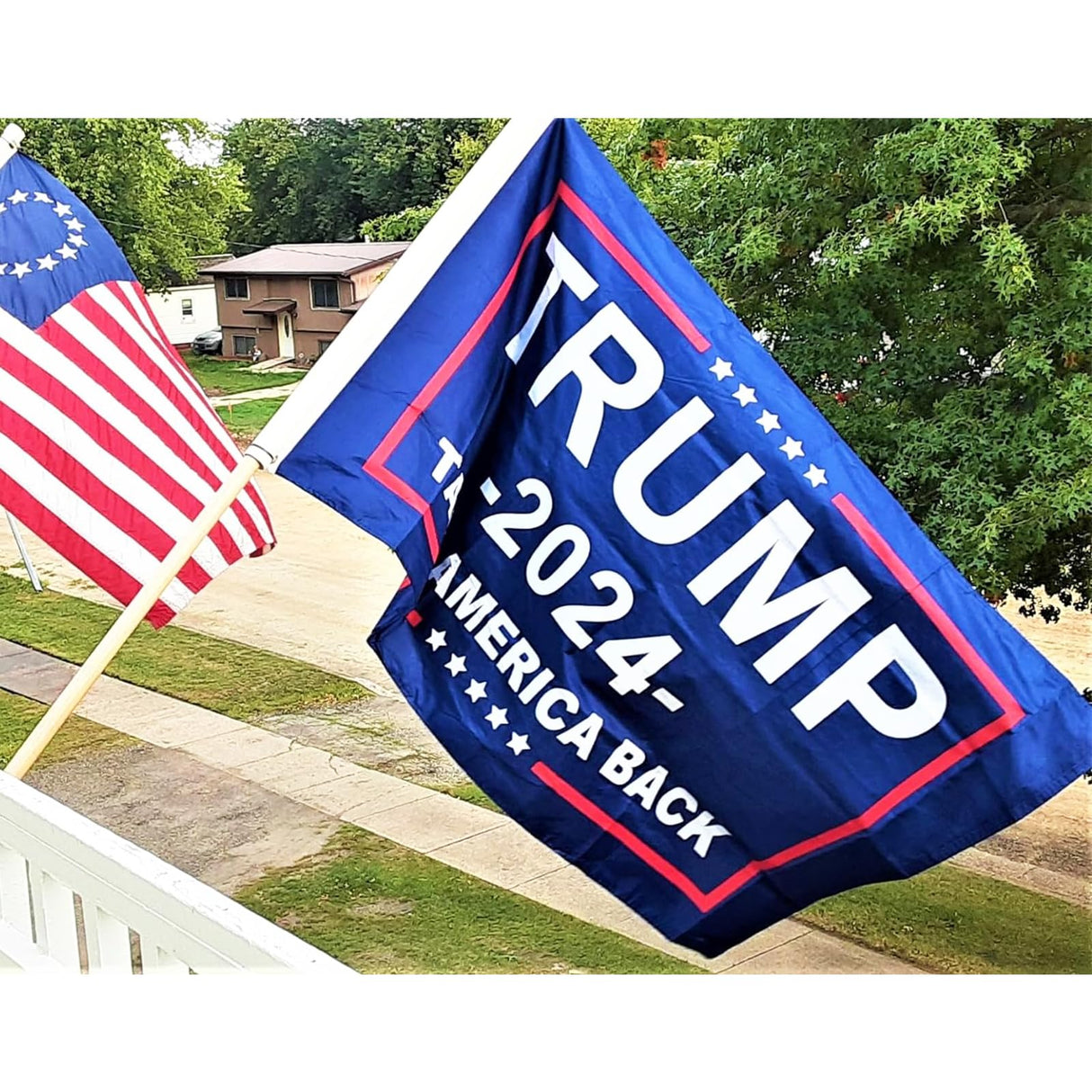 Homissor Trump Flag Made in USA 2024 Trump Flags 3x5 Outdoor Double Sided Donald Trump 2024 Take America Back for Outside
