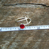 Recycled Antique Bottles and Glassware Sterling Silver At The Cross Adjustable Ring (Aqua Vintage Mason Jar)