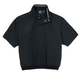 Akwa Men's Microfiber Woven Water Repellent Short Sleeve Snap Button Placket Pullover Windshirt