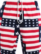 Made in USA Mens Premium Pajama Pants with Print Pattern Knit Fleece Lounge PJ Botton with Pockets