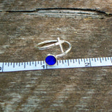 Recycled Antique Bottles and Glassware Sterling Silver At The Cross Adjustable Ring (Aqua Vintage Mason Jar)