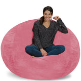 Chill Sack Bean Bag Chair: Giant 5' Memory Foam Furniture Bean Bag - Big Sofa with Soft Micro Fiber Cover - Black