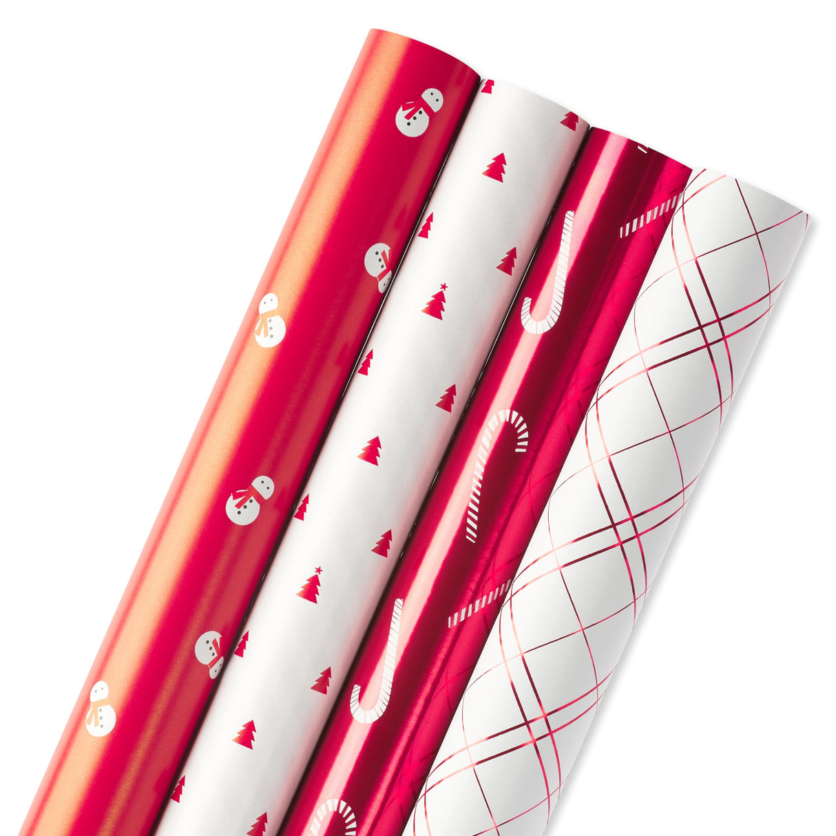 American Greetings 120 sq. ft. Pink Christmas Wrapping Paper Set, Red and Pink (4 Rolls 30 in. x 12 ft., 7 Bows, 30 Gift Tags)