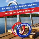 Activ Life Kid’s Flying Rings [2 Pack] They Fly Straight & Don’t Hurt! 80% Lighter Than Standard Frisbees - Replace Screen Time with Healthy Family Fun - Get Outside & Play! Proudly Made in The USA