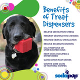 SodaPup Honey Pot – Durable Dog Treat Dispenser & Enrichment Toy Made in USA from Non-Toxic, Pet Safe, Food Safe Natural Rubber Material for Mental Stimulation, Problem Chewing, Calming Nerves, & More