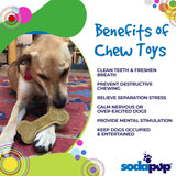 SodaPup Hot Dog – Durable Dog Chew Toy Made in USA from Non-Toxic, Pet Safe, Food Safe Nylon Material for Mental Stimulation, Clean Teeth, Fresh Breath, Problem Chewing, Calming Nerves, & More