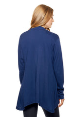 Expert Brand USA-Made Women's MoCA Cotton Blend Front Drape Cardigan