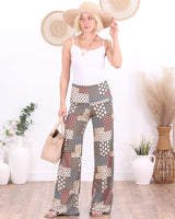 Popana Palazzo Pants for Women Casual Summer Wide Leg Beach Pants Plus Size Made in USA