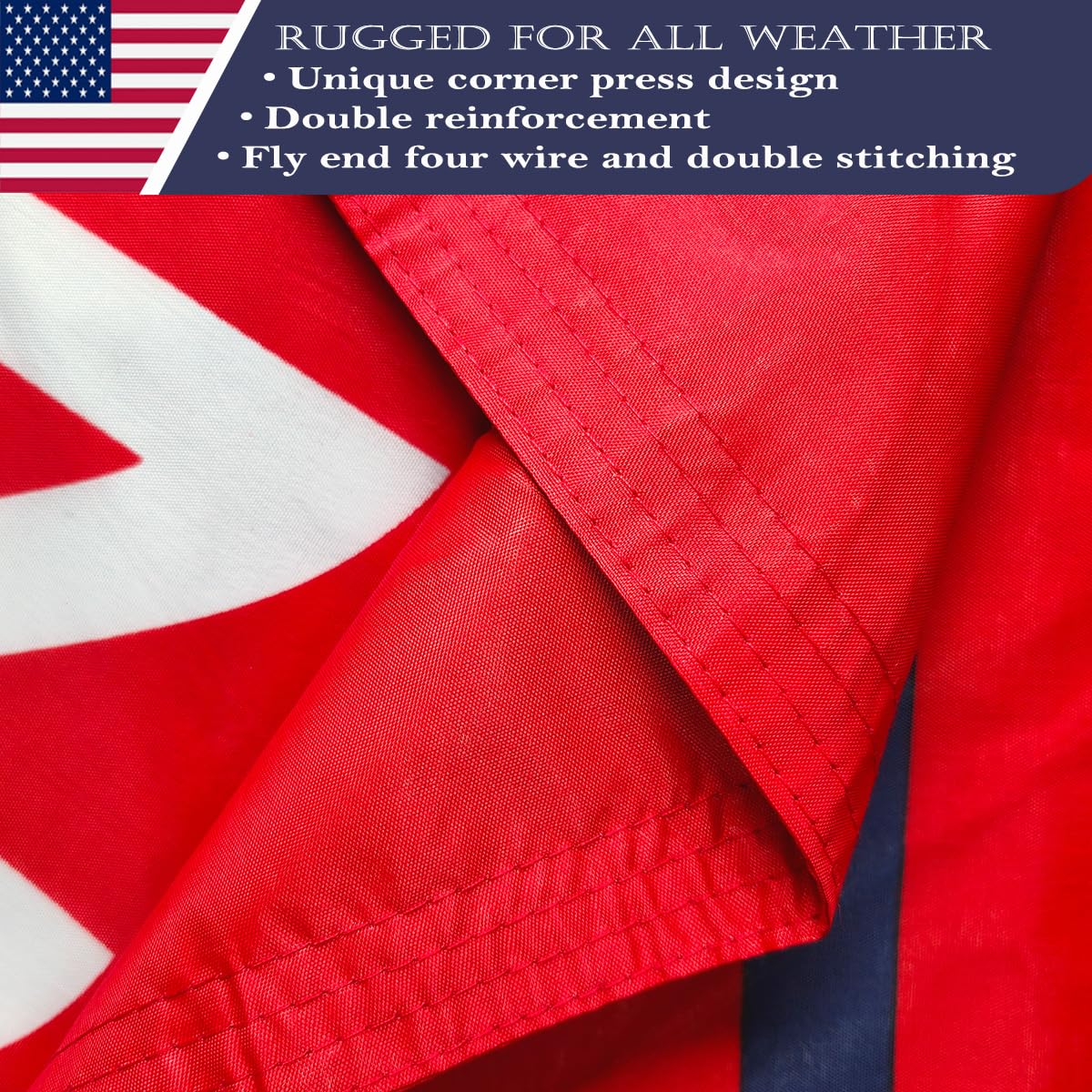 Double Sided Red Trump 2024 Flag 3x5 Made in USA Outdoor Heavy Duty 3 Ply Polyester Trump Take America Back Flag with White Starting Tape and 2 Brass Grommets