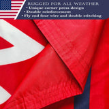 Double Sided Red Trump 2024 Flag 3x5 Made in USA Outdoor Heavy Duty 3 Ply Polyester Trump Take America Back Flag with White Starting Tape and 2 Brass Grommets