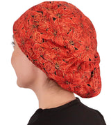 Sparkling EARTH Riley Medical Scrub Caps with Flat Front and Roomy Back - Adjustable Cord Lock Closure - Made in The USA!