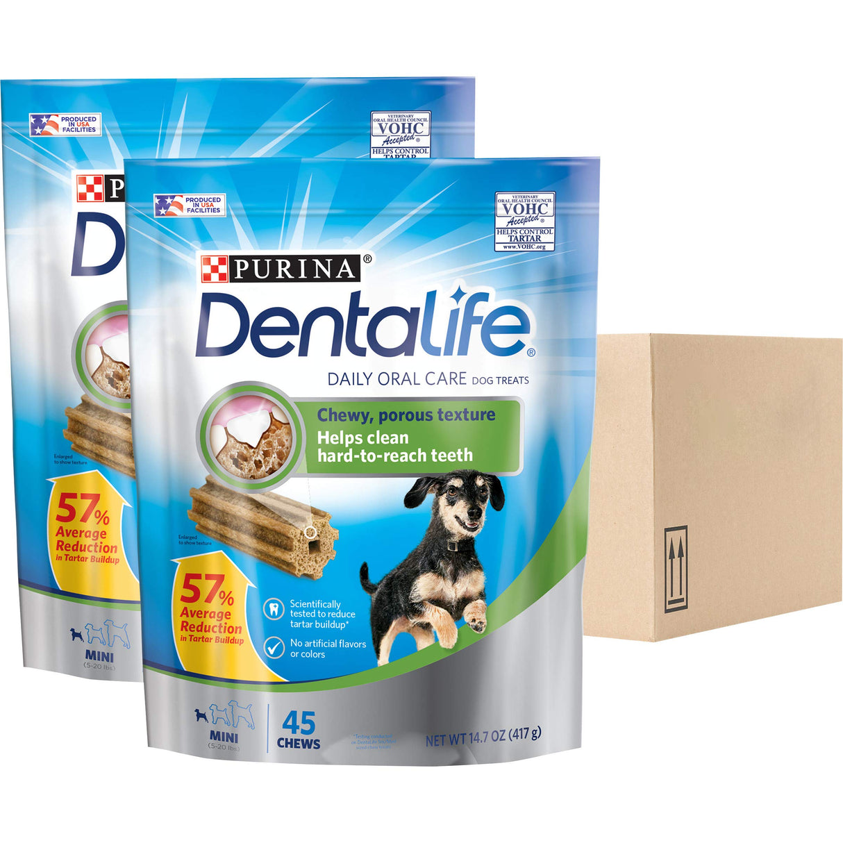 Dentalife DentaLife Oral Care Small and Toy Breed Mini Adult Dog Chew Treats , (Pack of 2) 90 Treats Total