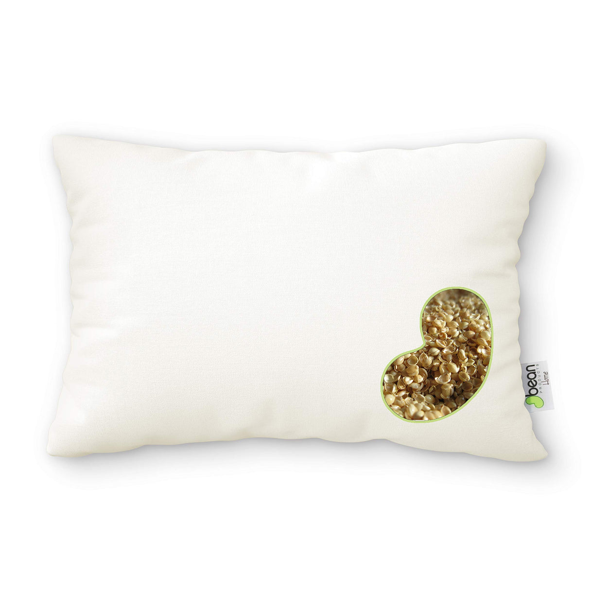 Millet Japanese Bed Pillow - Organic Cotton, Vegan, Premium Quality - Made in USA -14" x 20" - Neck Bed Body Floor Cushion Insert Couch Throw Bolster - Organic Eco Friendly Fabric and Fill