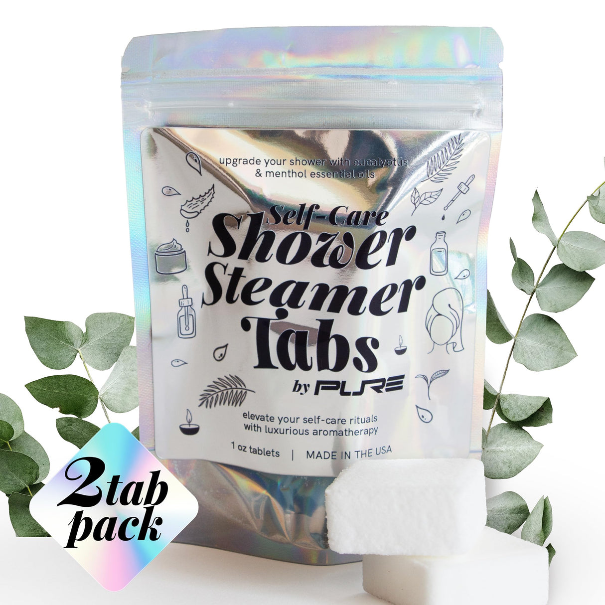 Aromatherapy Shower Steamer Pack - Made in USA for Stress Relief, Sports Recovery, Wellness Gifts for Women & Men, Dorm Room Gifts, Essential Oils for Relaxation