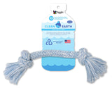 Spunky Pup Clean Earth Recycled Rope Dog Toy | Made in USA | Made from 100% Recycled Water Bottles, Small, Blue, (7121)