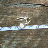 Recycled Antique Bottles and Glassware Sterling Silver At The Cross Adjustable Ring (Aqua Vintage Mason Jar)