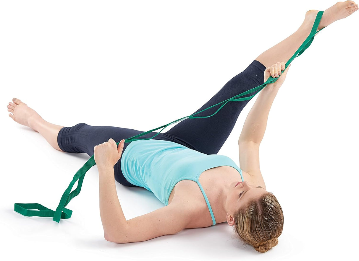 OPTP The Original Stretch Out Strap with Exercise Poster, USA Made Top Choice Stretch Out Straps for Physical Therapy, Yoga Stretching Strap or Knee Therapy Strap