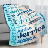 Custom Blanket with Name, Soft Cozy Personalized Name Blankets for Kids, Girls, Boys, Adults, Customized Christmas Blanket for Women, Men, Newborn, New Mom, Red Colors, Made in USA