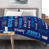 Custom Blanket with Name, Soft Cozy Personalized Name Blankets for Kids, Girls, Boys, Adults, Customized Christmas Blanket for Women, Men, Newborn, New Mom, Red Colors, Made in USA