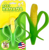 Baby Banana - Corn Cob Toothbrush, Training Teether Tooth Brush for Infant, Baby, and Toddler Green/Yellow Cornelius