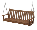 POLYWOOD GNS60BL Vineyard 60" Outdoor Swing, Black