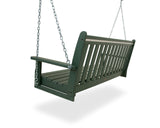 POLYWOOD GNS60BL Vineyard 60" Outdoor Swing, Black